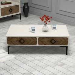 Stijlvolle Salontafel | Houtmode | Notencrème