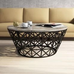 Woody Fashion Salontafel | 100% Melamine | Wit | Metalen Frame -Collectie Woonkamermeubels 845HCT2862 20 202 825a