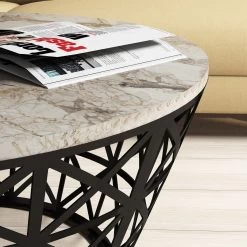 Woody Fashion Salontafel | 100% Melamine | Wit | Metalen Frame -Collectie Woonkamermeubels 845HCT2862 20 203 6afe