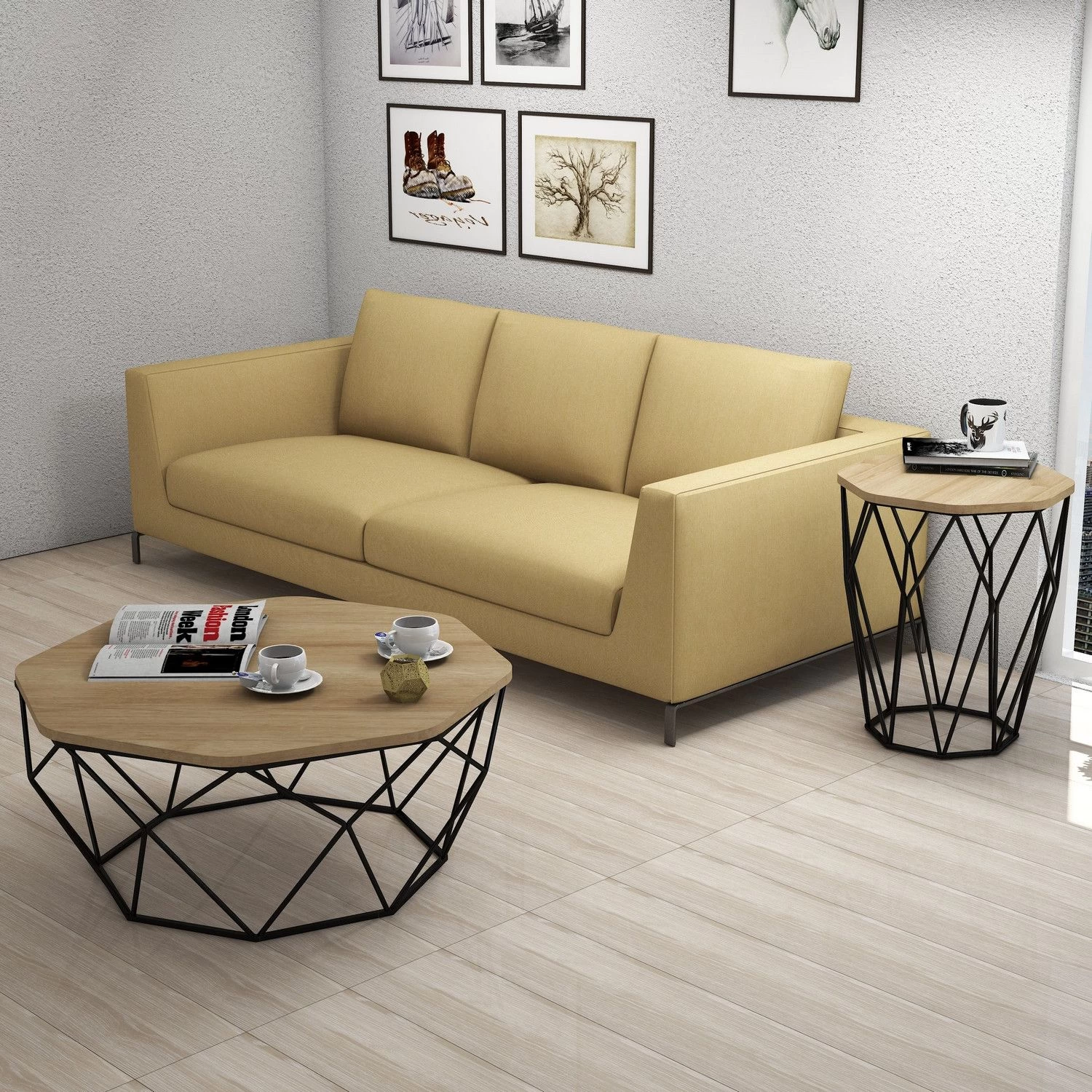 Woody Fashion Bijzettafel - Eiken Zwart, 100% Melamine, 18mm Dik 5 Woody Fashion Bijzettafel - Eiken Zwart, 100% Melamine, 18mm Dik - Afbeelding 5