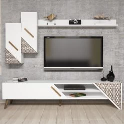 Woody Fashion TV-meubel | 100% Melamine | 18mm Dikte | 4mm CNC Reliëf | Plastic Poten | Wit 9 Woody Fashion TV-meubel | 100% Melamine | 18mm Dikte | 4mm CNC Reliëf | Plastic Poten | Wit -Collectie Woonkamermeubels 845HCT3001 20 203 6f87