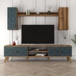 Woody Fashion TV-meubel | 100% Melamine Gecoat | Walnoot Chalcedoon -Collectie Woonkamermeubels 845HCT3013 20 204 ea40