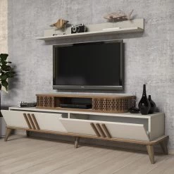 Woody Fashion TV-meubel | 100% Melamine Gecoat | Crème | 168 Cm Breedte | 18 Mm Dikte -Collectie Woonkamermeubels 845HCT3061 20 202 d0dd