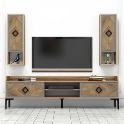 Wood Fashion TV-meubel Met 100% Melamine Coating | 180x52x35cm | Notenblauw 10 Wood Fashion TV-meubel Met 100% Melamine Coating | 180x52x35cm | Notenblauw -Collectie Woonkamermeubels 845HCT3074 20 203 5f0d