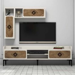 Woody Fashion TV-meubel | 100% Melamine | Notencrème 11 Woody Fashion TV-meubel | 100% Melamine | Notencrème -Collectie Woonkamermeubels 845HCT3075 20 202 4919