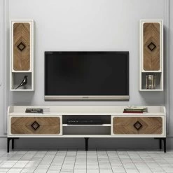 Woody Fashion TV-meubel | 100% Melamine | Notencrème 10 Woody Fashion TV-meubel | 100% Melamine | Notencrème -Collectie Woonkamermeubels 845HCT3075 20 203 5b48