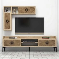 Woody Fashion TV-meubel | 100% Gemelamineerd | Eiken | 180x52x35cm 11 Woody Fashion TV-meubel | 100% Gemelamineerd | Eiken | 180x52x35cm -Collectie Woonkamermeubels 845HCT3077 20 202 9a12