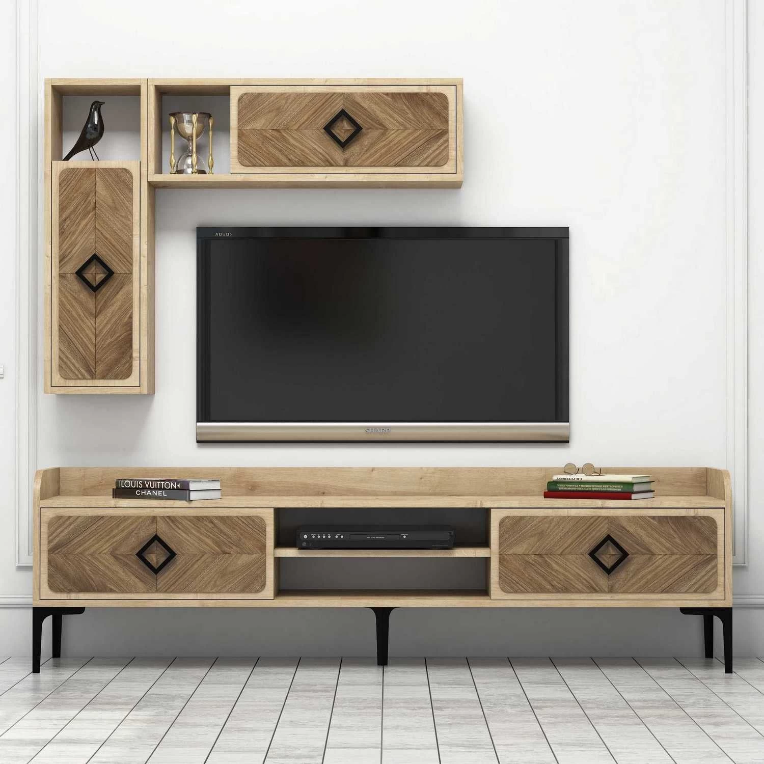 Woody Fashion TV-meubel | 100% Gemelamineerd | Eiken | 180x52x35cm 6 Woody Fashion TV-meubel | 100% Gemelamineerd | Eiken | 180x52x35cm - Afbeelding 6