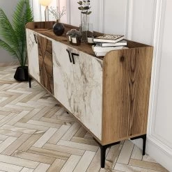 Wood Fashion Console | 100% Melamineplaat | Notelaar Wit 11 Wood Fashion Console | 100% Melamineplaat | Notelaar Wit -Collectie Woonkamermeubels 845HCT5310 20 204 d915