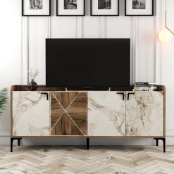 Wood Fashion Console | 100% Melamineplaat | Notelaar Wit 10 Wood Fashion Console | 100% Melamineplaat | Notelaar Wit -Collectie Woonkamermeubels 845HCT5310 20 205 44fa