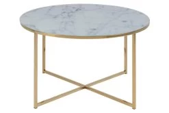 Salontafel Alisma ø80cm - Wit Marmer/ Goud -Collectie Woonkamermeubels 84B55E16 184A 4E27 9564 C3189F3543B1 743d