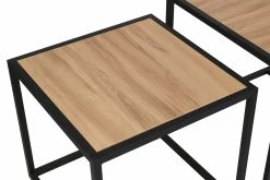 Salontafel Set | Melamine Gecoat | Metalen Poten | Eiken Zwart -Collectie Woonkamermeubels 854KLN2901 20 2011 74a7