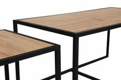 Salontafel Set | Melamine Gecoat | Metalen Poten | Eiken Zwart -Collectie Woonkamermeubels 854KLN2901 20 2012 15b4
