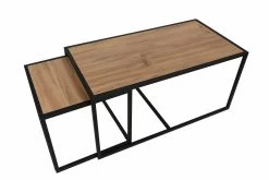 Salontafel Set | Melamine Gecoat | Metalen Poten | Eiken Zwart -Collectie Woonkamermeubels 854KLN2901 20 206 1b18