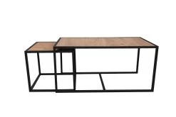 Salontafel Set | Metalen Poten | 100% Melamine Gecoat | Walnoot Zwart 25 Salontafel Set | Metalen Poten | 100% Melamine Gecoat | Walnoot Zwart -Collectie Woonkamermeubels 854KLN2902 20 207 2f1a