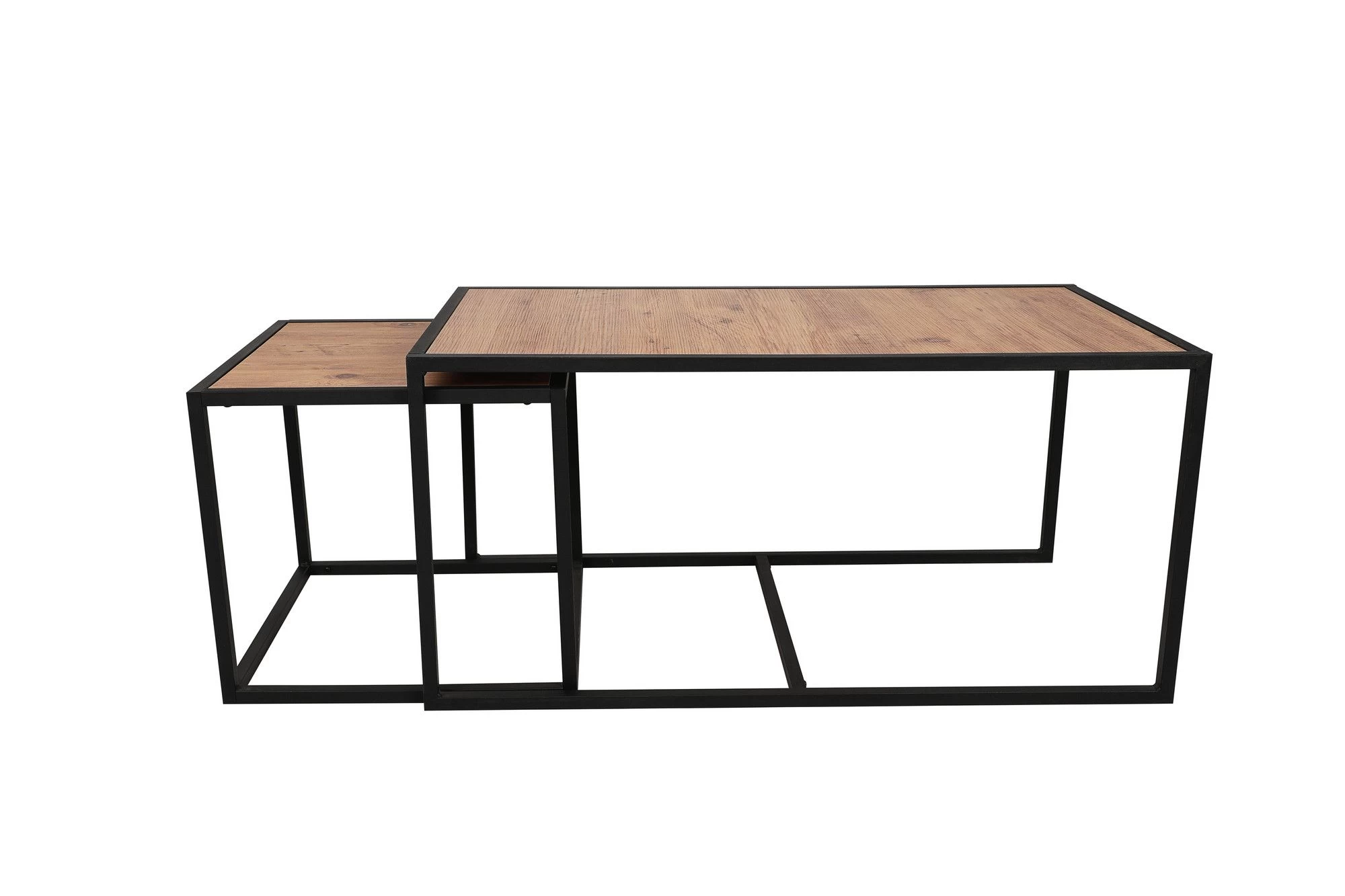 Salontafel Set | Metalen Poten | 100% Melamine Gecoat | Walnoot Zwart 11 Salontafel Set | Metalen Poten | 100% Melamine Gecoat | Walnoot Zwart - Afbeelding 11