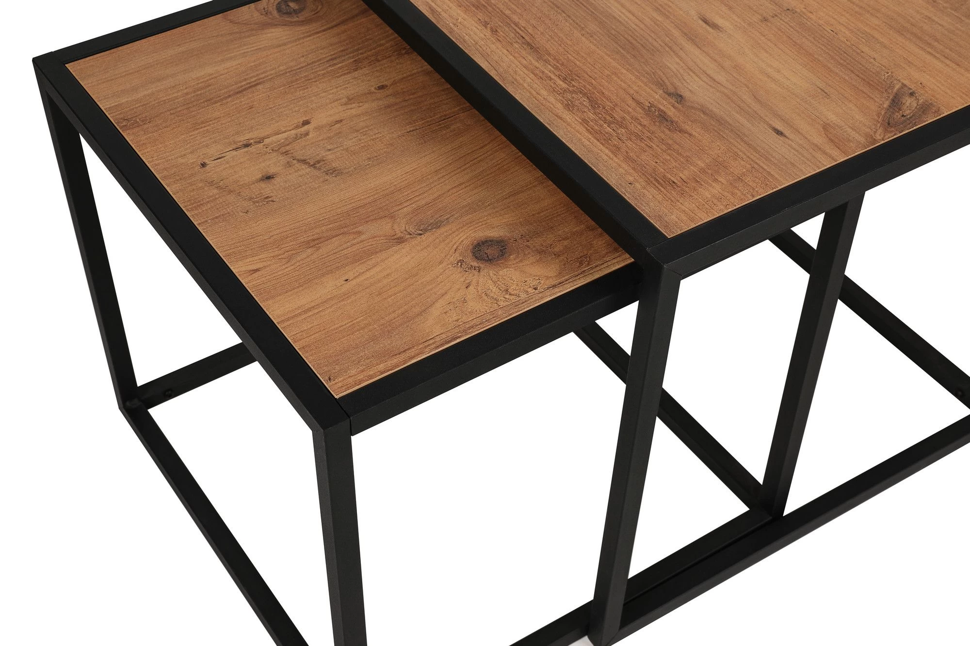 Salontafel Set | Metalen Poten | 100% Melamine Gecoat | Walnoot Zwart 8 Salontafel Set | Metalen Poten | 100% Melamine Gecoat | Walnoot Zwart - Afbeelding 8