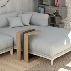 Woody Bijzettafel | Eiken Antraciet | 100% Melamine | 18mm Dikte