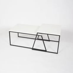 Moderne Chique Salontafel Set | Woody Mode | Melamine Gecoat | Wit/Zwart 12 Moderne Chique Salontafel Set | Woody Mode | Melamine Gecoat | Wit/Zwart -Collectie Woonkamermeubels 855DTE2915 20 205 5244