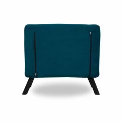 Comfortabele 1-persoons Slaapbank Met Metalen Frame | Petrol Green | 100% Polyester Stof -Collectie Woonkamermeubels 859FTN2315 20 206 1cad