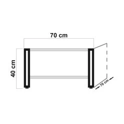 Salontafel Rani 70 Cm-Atlantische Pijnboom/zwart -Collectie Woonkamermeubels 863SPH2802 20 204 dc58