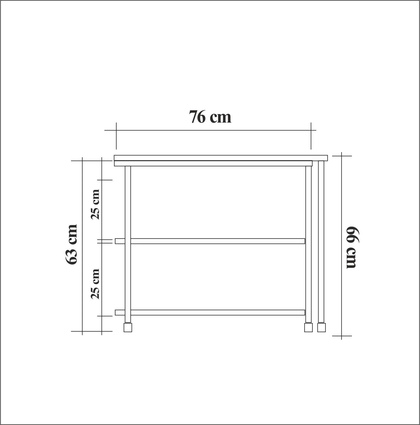 Zijtafel Atlantische Pine Zwart 6 Zijtafel Atlantische Pine Zwart - Afbeelding 6
