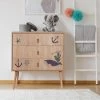 Dressoir Vella | Gecoat Spaanplaat | Houten Poten | 80x89x40cm | Veelkleurig