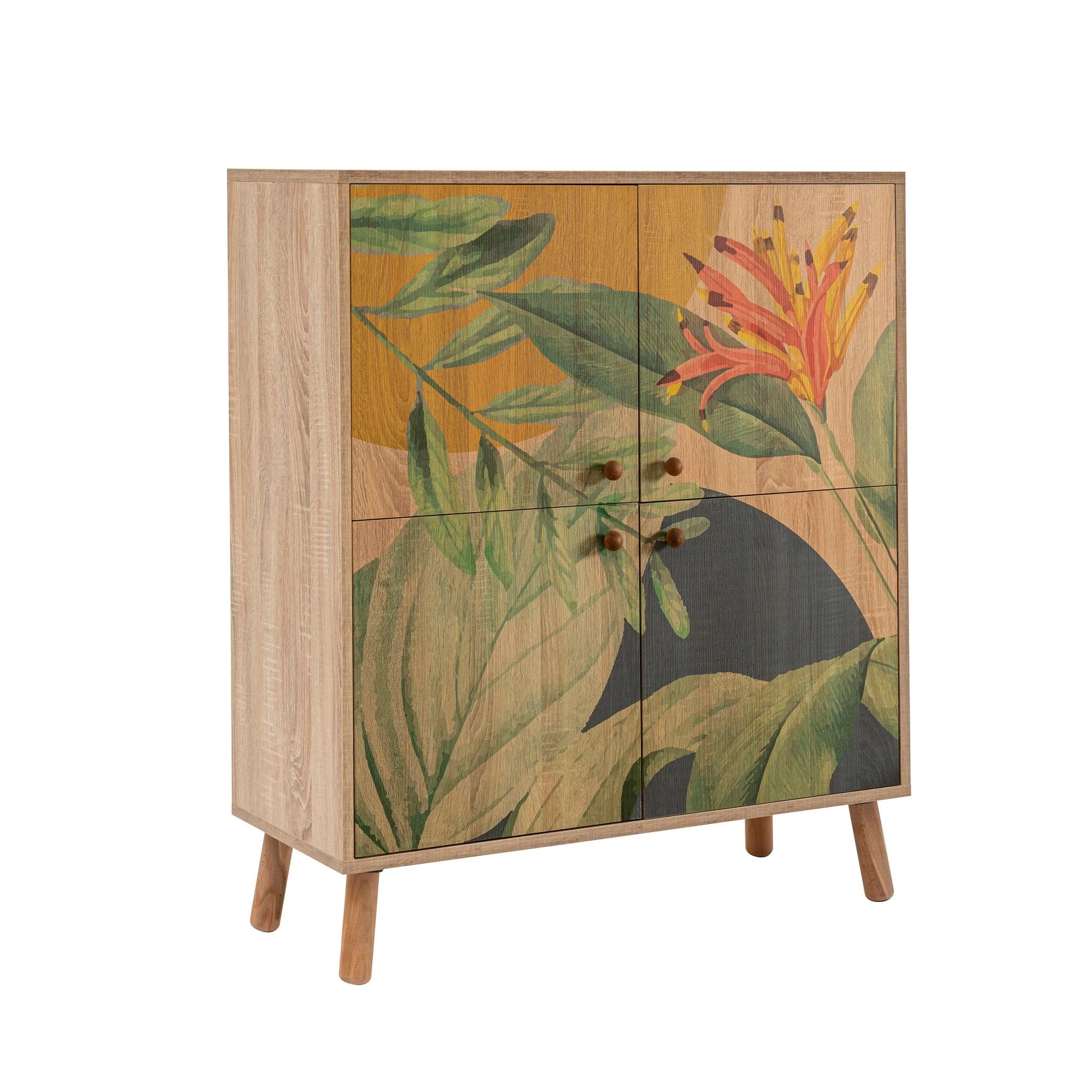 Multifunctionele Kast Vella | Sonomo Groen Geel 4 Multifunctionele Kast Vella | Sonomo Groen Geel - Afbeelding 4