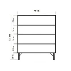 Vella Multifunctionele Kast | 18 Mm Dik | Metalen Poten | UV-coating -Collectie Woonkamermeubels 869VEL4524 20 209 8832