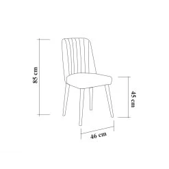 Vella 100% Melamine Stoel | Wit Donkerblauw 5 Vella 100% Melamine Stoel | Wit Donkerblauw -Collectie Woonkamermeubels 869VEL5156 20 203 a802