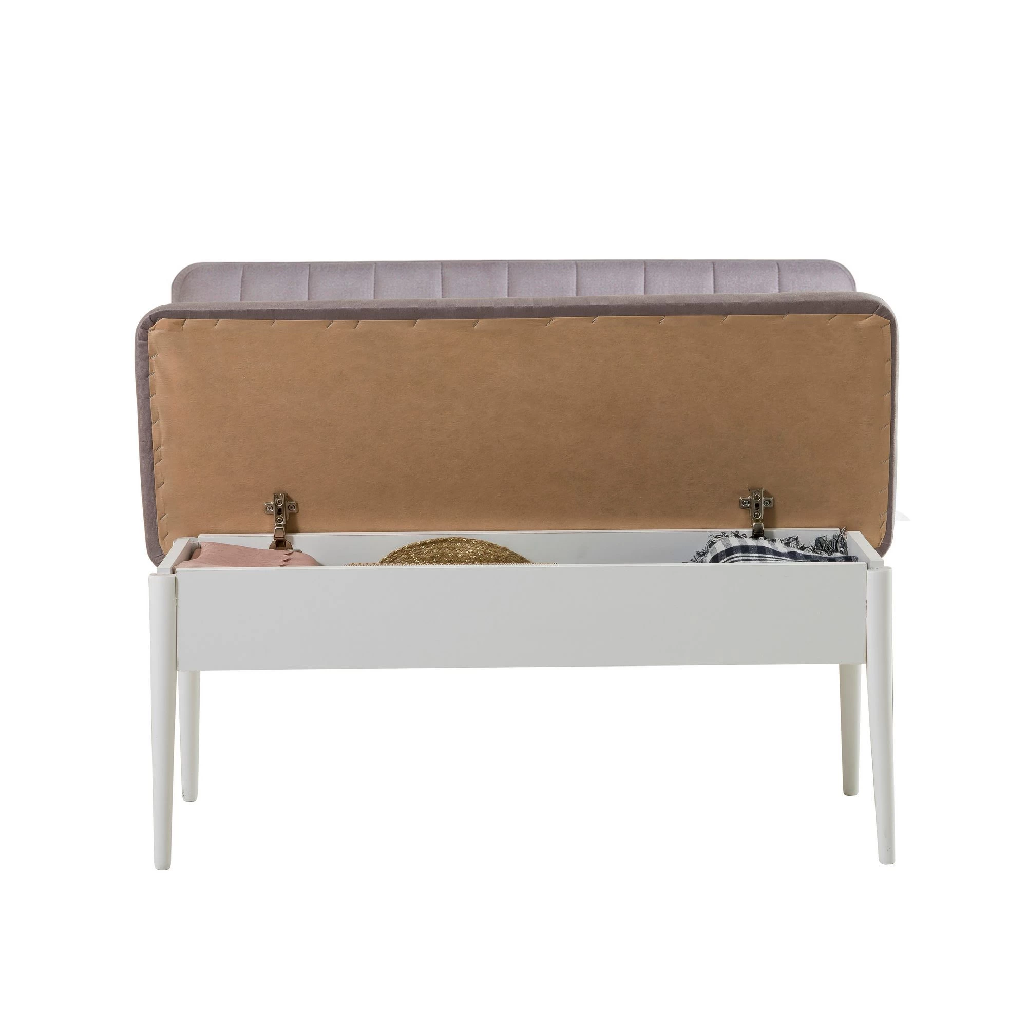 Bank Vella | 100% Melaminegecoat | Fluweel | Wit Soho-design 6 Bank Vella | 100% Melaminegecoat | Fluweel | Wit Soho-design - Afbeelding 6