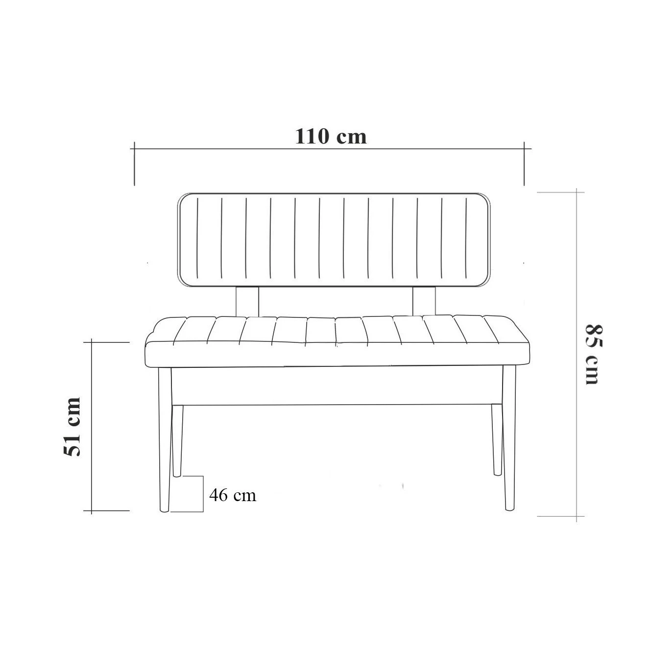 Bank Vella | 100% Melaminegecoat | Fluweel | Wit Soho-design 3 Bank Vella | 100% Melaminegecoat | Fluweel | Wit Soho-design - Afbeelding 3