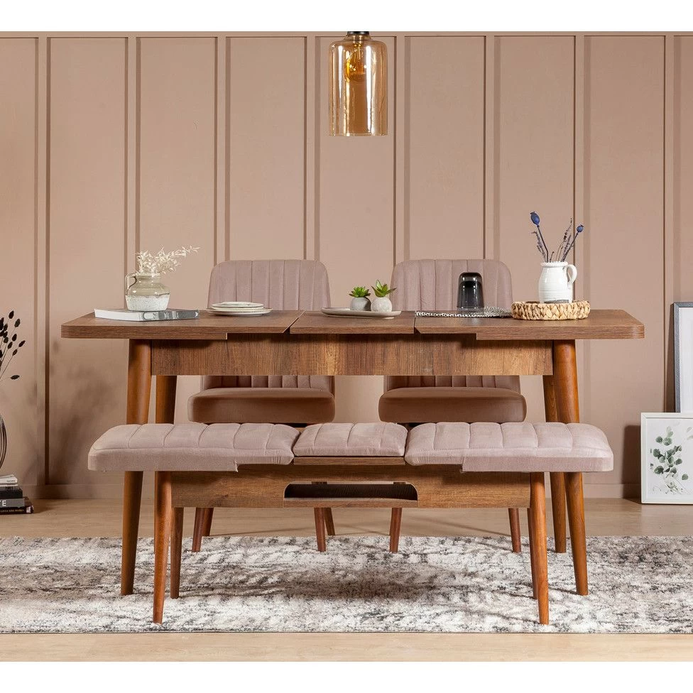 Vella Stoel | 100% Fluweel | 18mm Dikte | Walnoot Steen 5 Vella Stoel | 100% Fluweel | 18mm Dikte | Walnoot Steen - Afbeelding 5