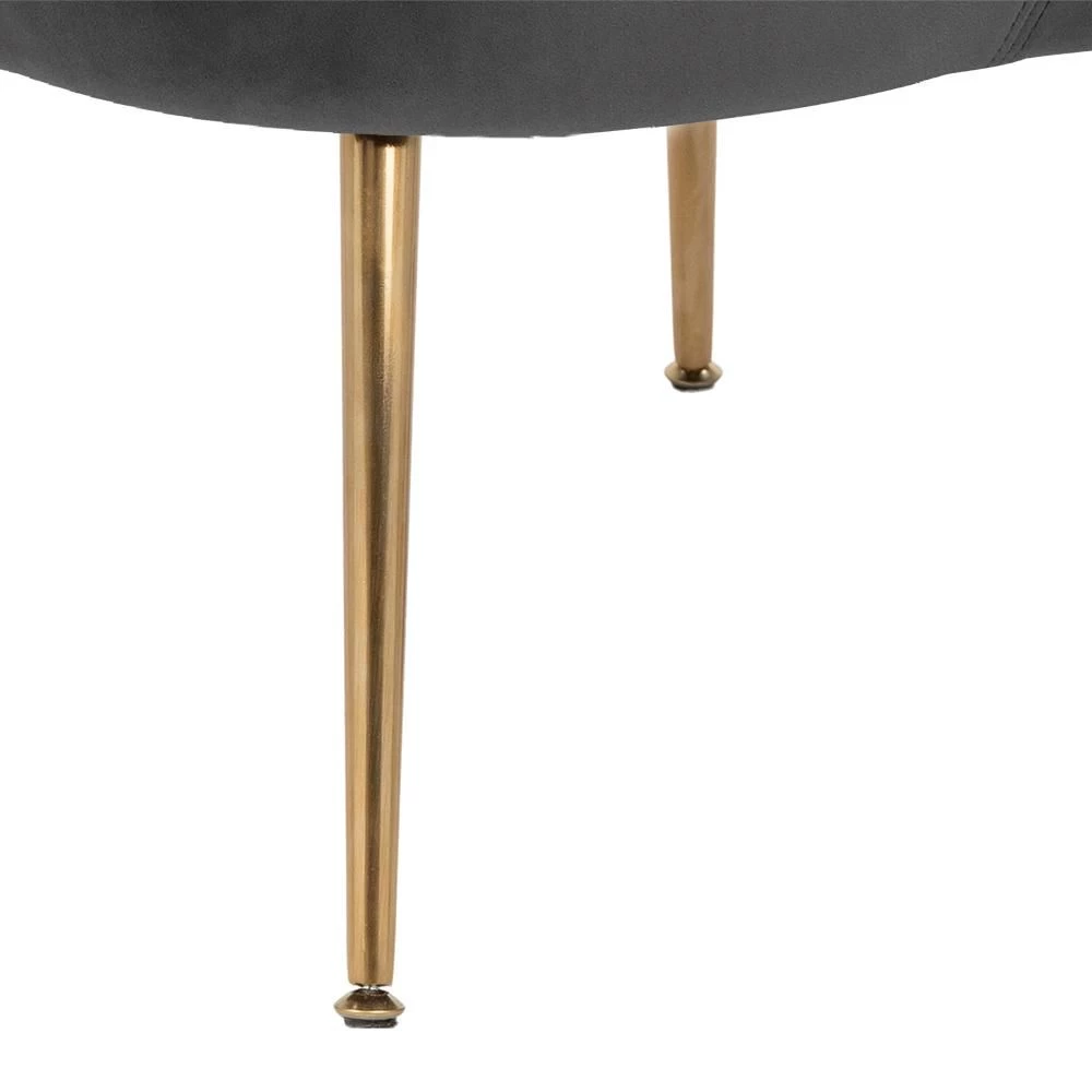 Fauteuil Dafne - Grijs/messing 2 Fauteuil Dafne - Grijs/messing - Afbeelding 2