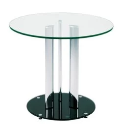Bijzettafel Roano - Glas/zwart