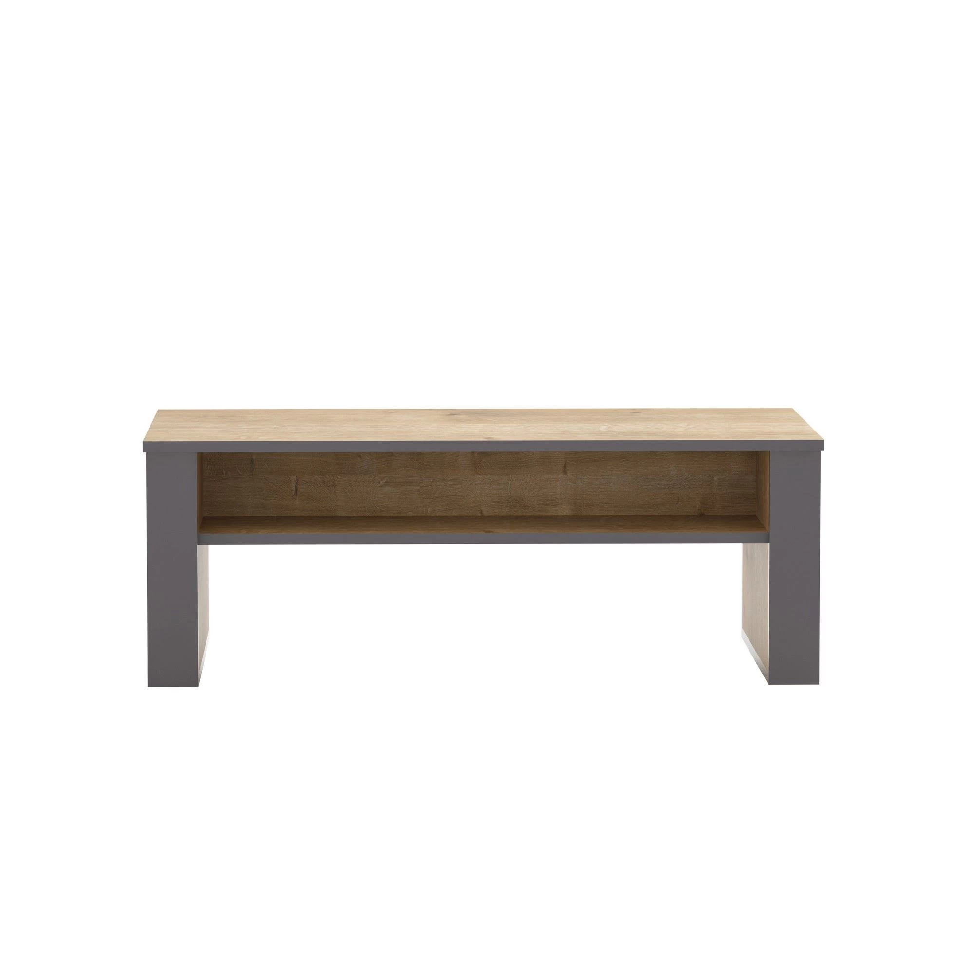 Elegante Eiken Donkergrijze Salontafel 3 Elegante Eiken Donkergrijze Salontafel - Afbeelding 3