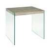 Bijzettafel Neiko 46x35cm - Truffeleiken Decor/glas