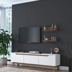 Locelso TV-meubel | 100% Gemelamineerd | 18mm Dikte | Wit Notenhout 23 Locelso TV-meubel | 100% Gemelamineerd | 18mm Dikte | Wit Notenhout -Collectie Woonkamermeubels 893RAN1107 20 202 56f2