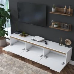 Locelso TV-meubel | 100% Gemelamineerd | 18mm Dikte | Wit Notenhout 18 Locelso TV-meubel | 100% Gemelamineerd | 18mm Dikte | Wit Notenhout -Collectie Woonkamermeubels 893RAN1107 20 206 9ebd