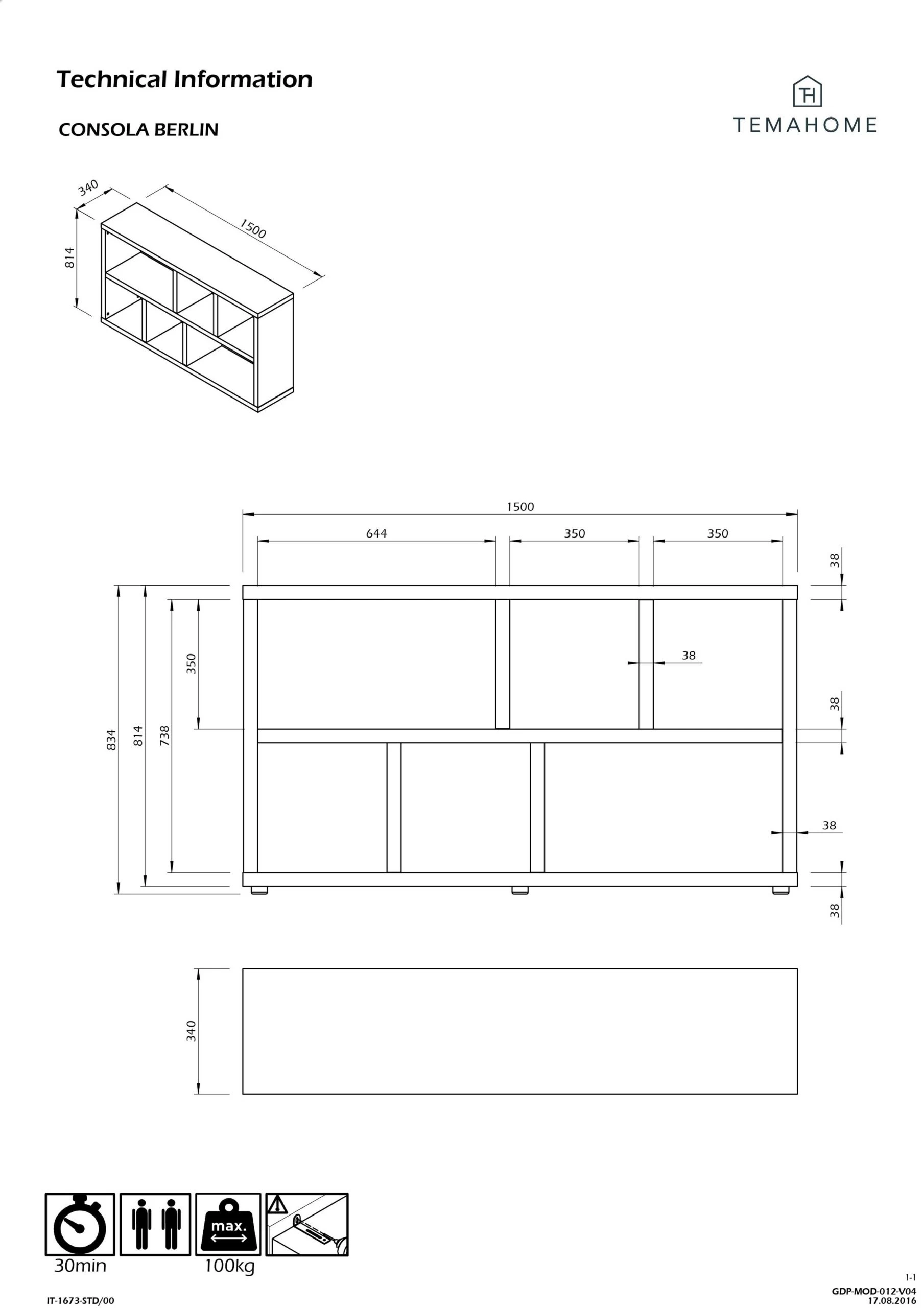 Sidetable Berkeley 6 Vakken - Wit 2 Sidetable Berkeley 6 Vakken - Wit - Afbeelding 2