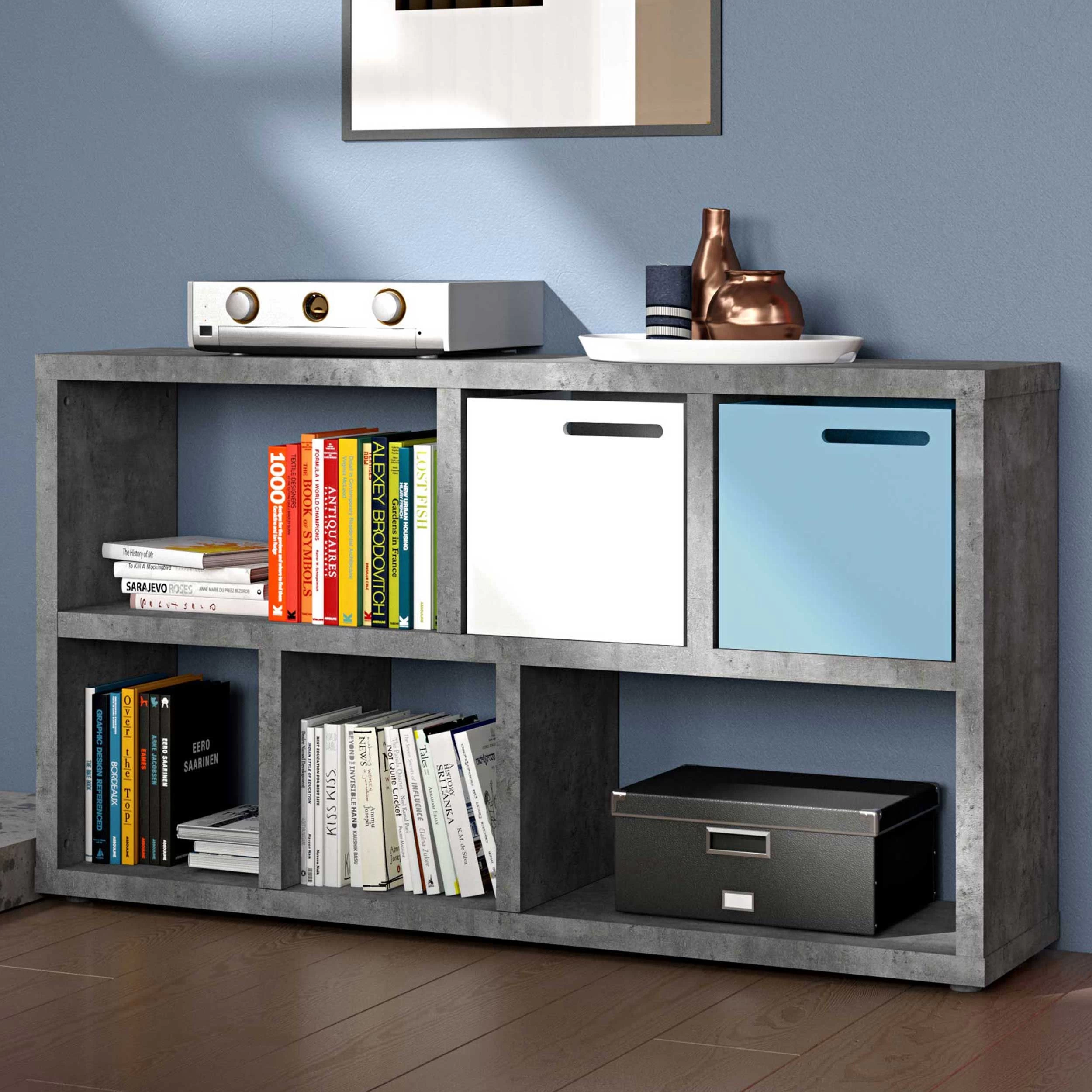 Sidetable Berkeley 6 Vakken - Beton 1 Sidetable Berkeley 6 Vakken - Beton