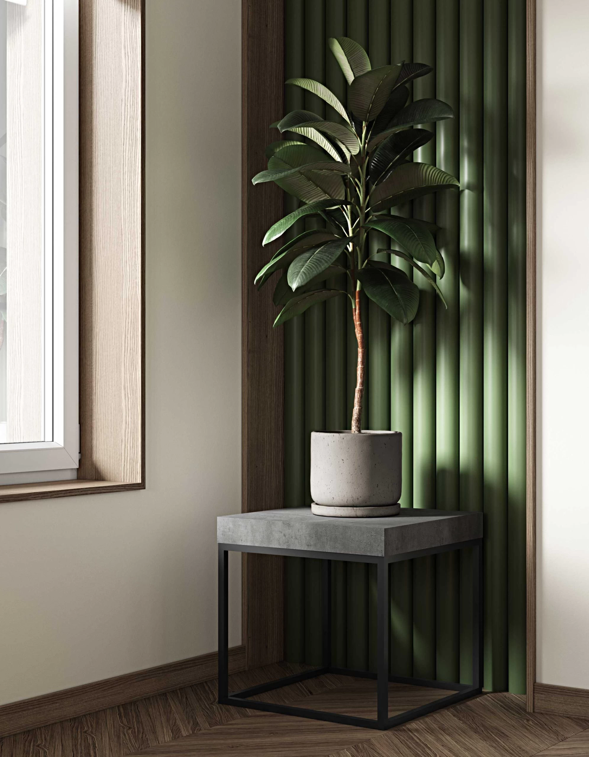 Bijzettafel Petra 55x55 Industrieel - Beton/zwart 10 Bijzettafel Petra 55x55 Industrieel - Beton/zwart - Afbeelding 10