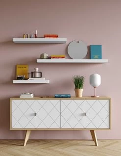 Legplank Balda 90cm - Wit -Collectie Woonkamermeubels 9000.991837 Balda 90 Pure White 9 f32c