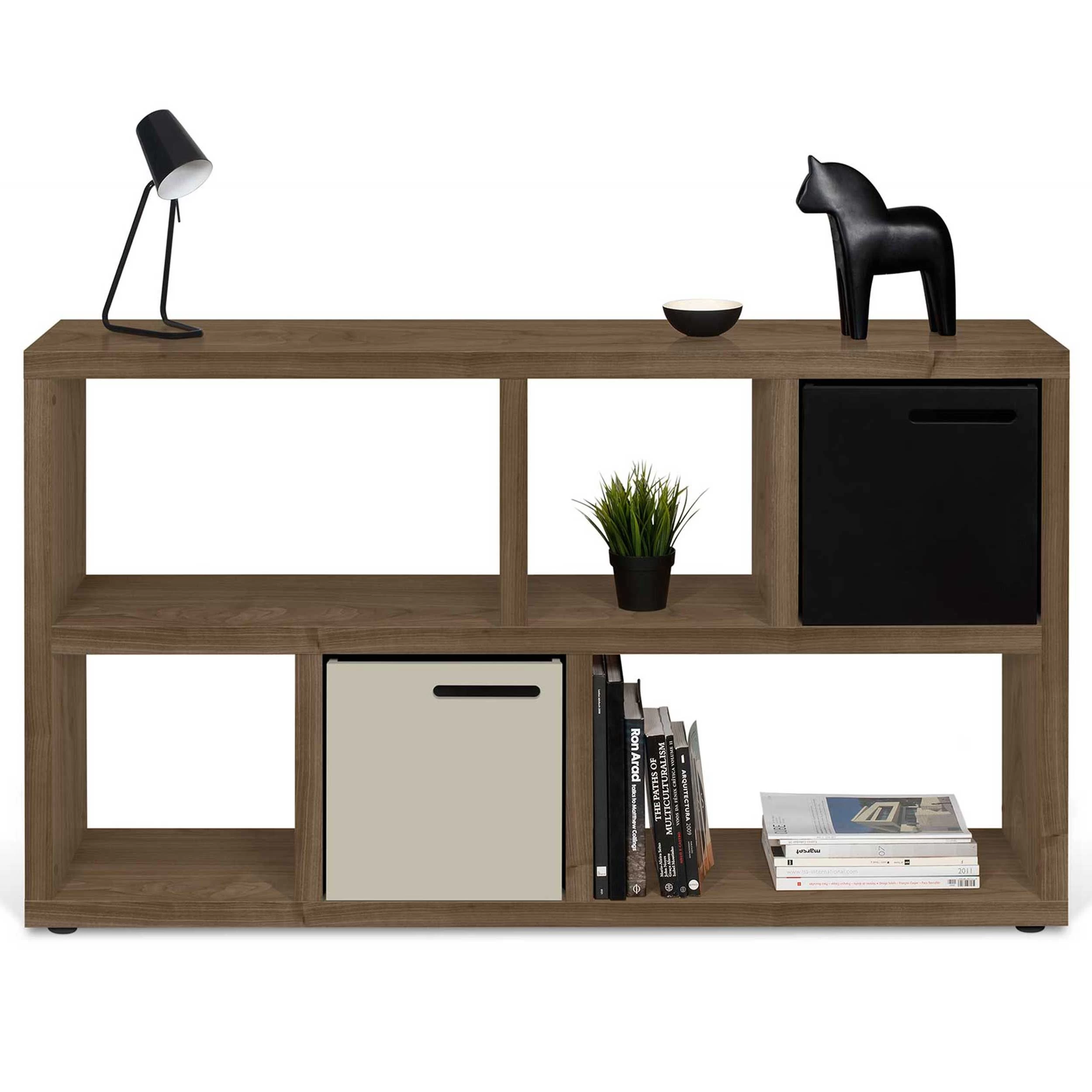 Sidetable Berkeley 6 Vakken - Walnootfineer 1 Sidetable Berkeley 6 Vakken - Walnootfineer