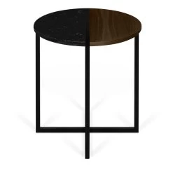 Bijzettafel Sonata - Walnoot/zwart Marmer 21 Bijzettafel Sonata - Walnoot/zwart Marmer -Collectie Woonkamermeubels 9003.629211 Sonata 50 Walnut and Black Marble 2 ec6f