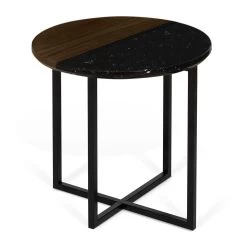 Bijzettafel Sonata - Walnoot/zwart Marmer 19 Bijzettafel Sonata - Walnoot/zwart Marmer -Collectie Woonkamermeubels 9003.629211 Sonata 50 Walnut and Black Marble 4 9a03