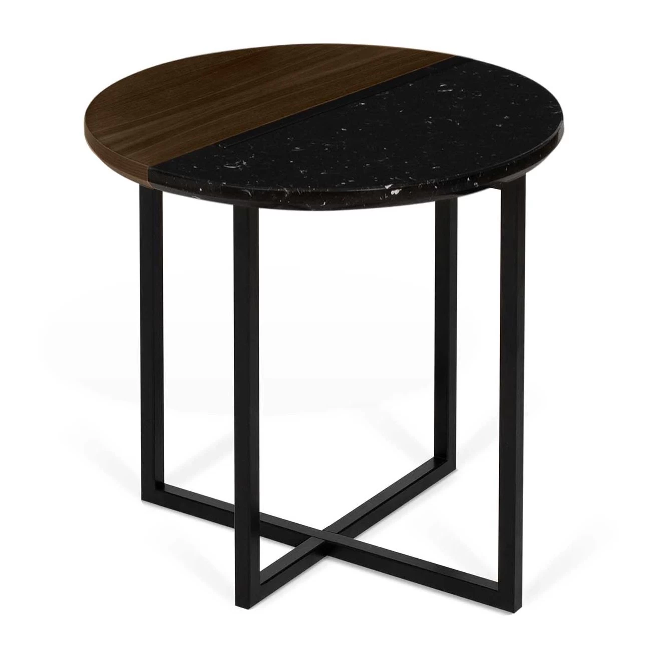 Bijzettafel Sonata - Walnoot/zwart Marmer 7 Bijzettafel Sonata - Walnoot/zwart Marmer - Afbeelding 7