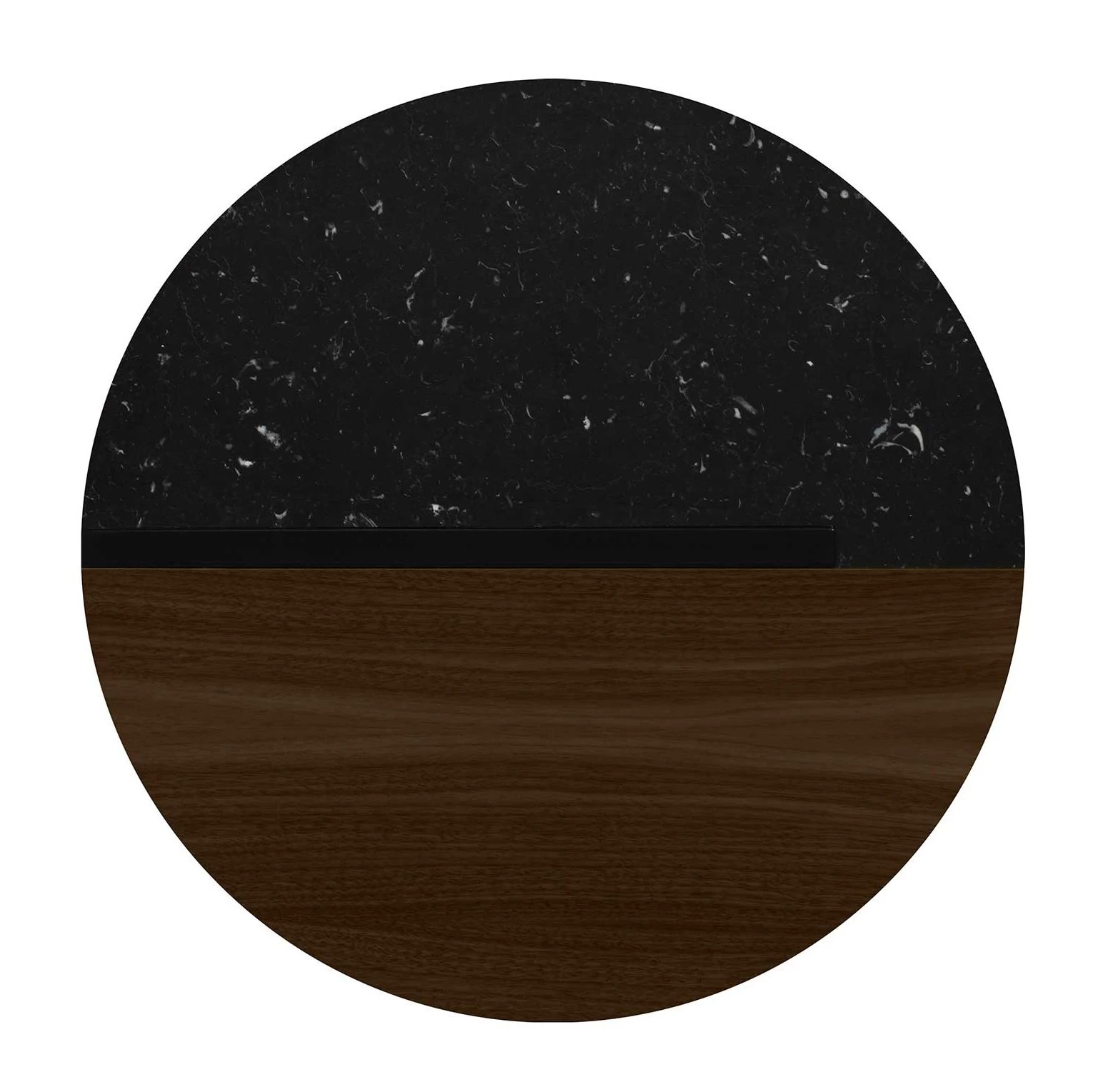 Bijzettafel Sonata - Walnoot/zwart Marmer 4 Bijzettafel Sonata - Walnoot/zwart Marmer - Afbeelding 4