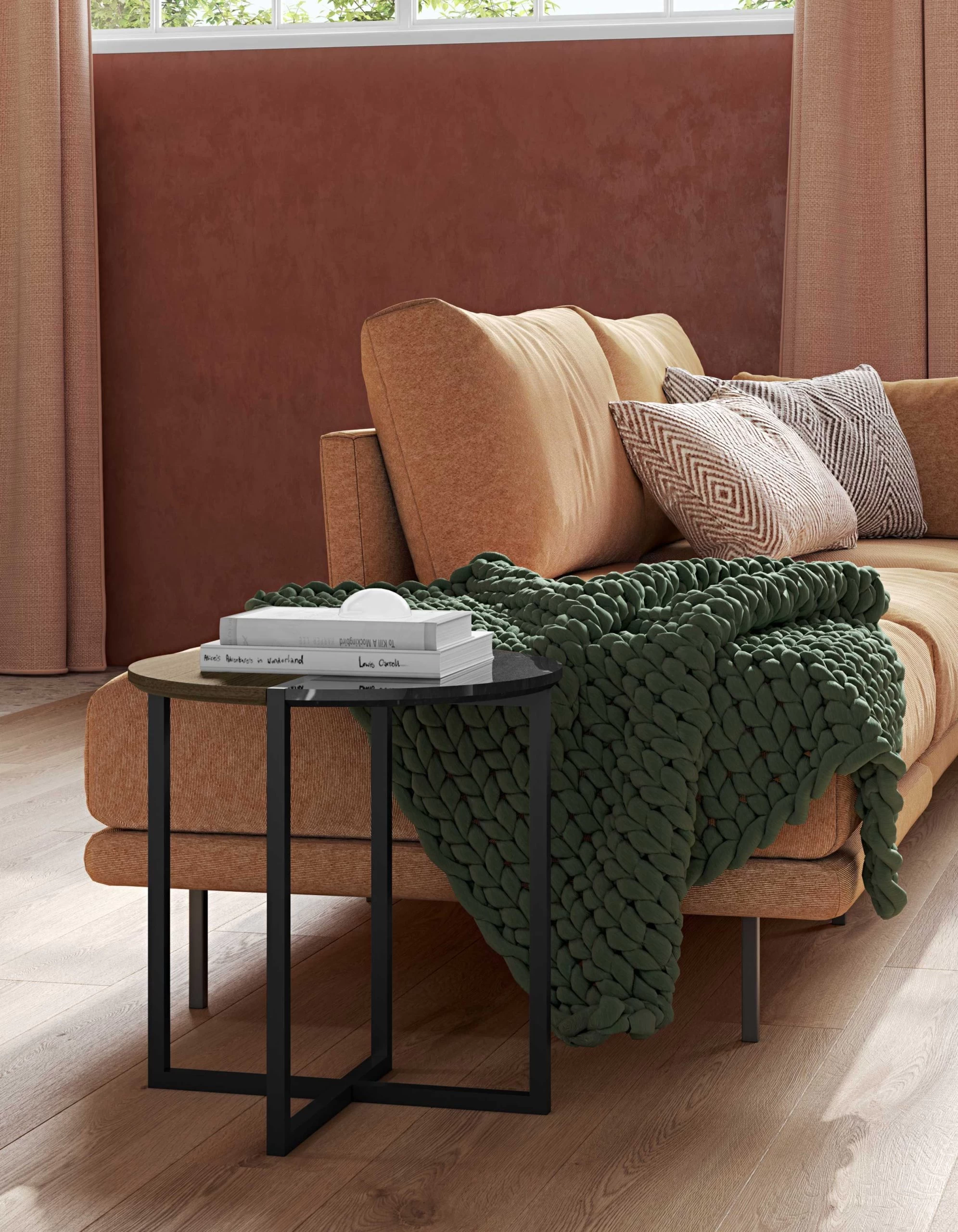 Bijzettafel Sonata - Walnoot/zwart Marmer 10 Bijzettafel Sonata - Walnoot/zwart Marmer - Afbeelding 10