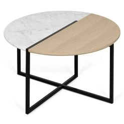 Salontafel Sonata - Eik/wit Marmer 22 Salontafel Sonata - Eik/wit Marmer -Collectie Woonkamermeubels 9003.629228 Sonata 80 Light Oak and White Marble 1 28c9